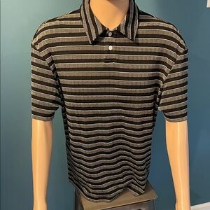 Guess Black/Gray Striped Men's Polo Shirt